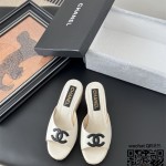 샤넬  힐 샌들 슬리퍼