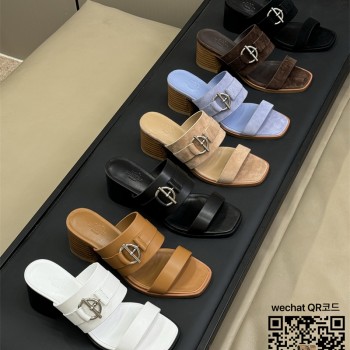 에르메스 힐 샌들 슬리퍼