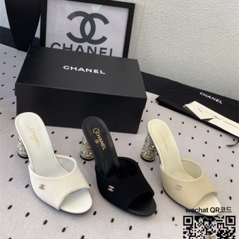 샤넬  힐 샌들 슬리퍼