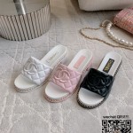 샤넬  힐 샌들 슬리퍼