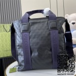 구찌 779816 블랙 매트 GG 크리스탈 캔버스 토트백