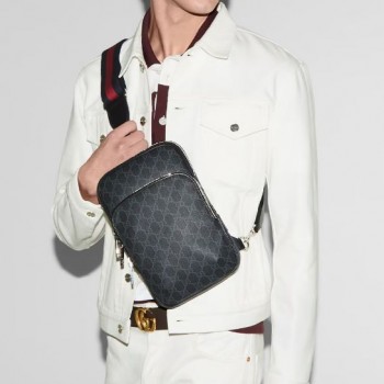 구찌 GG 블랙 스몰 슬링백 822073