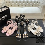 샤넬 힐 샌들 슬리퍼