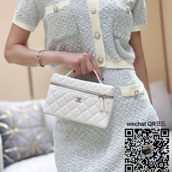 샤넬 25SS 탑핸들 포쉐트 체인 베니티백 블랙 AP4385