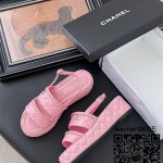 샤넬 힐 샌들 슬리퍼