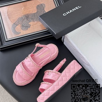 샤넬 힐 샌들 슬리퍼