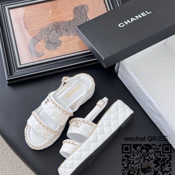 샤넬 힐 샌들 슬리퍼