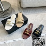 샤넬 힐 샌들 슬리퍼