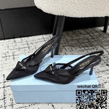 프라다 힐 샌들 슬리퍼