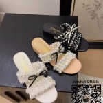 샤넬 힐 샌들 슬리퍼