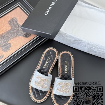 샤넬 힐 샌들 슬리퍼