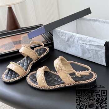 샤넬 힐 샌들 슬리퍼