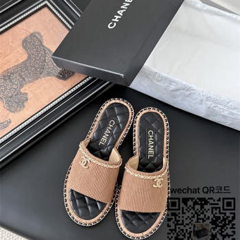 샤넬 힐 샌들 슬리퍼