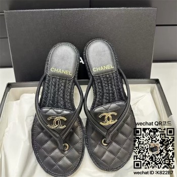 샤넬 힐 샌들 슬리퍼