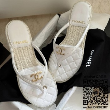 샤넬 힐 샌들 슬리퍼