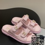 샤넬 힐 샌들 슬리퍼