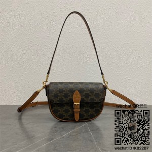 셀린느 25FW 트리오페 폴코 숄더 크로스백  122652