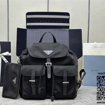 프라다 PRADA 벨라 삼각로고 나일론 백팩 1BZ811