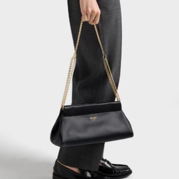 프라다 앙쉐네 레더 미디엄 숄더백