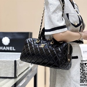 샤넬 25A 공방 컬렉션 미디움  페이던트 체인 미니 볼링 보스턴백 AS5579