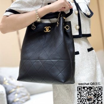 넬 25A 공방 체인 호보백 미디움 쇼퍼백 블랙 카프스킨 AS5636