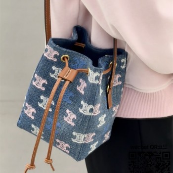 셀린느 CELINE 마이크로 세일러 - 트리옹프 캔버스 & 카프스킨 100742