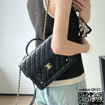 샤넬 CHANEL 핸들 장식의 플랩 백팩