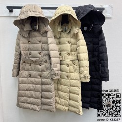 버버리 롱 패딩 여성용 거위털90%