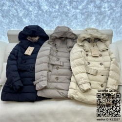 버버리  패딩 여성용 거위털90%