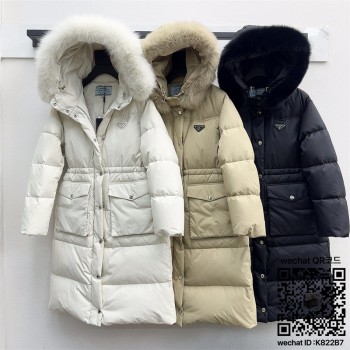 프라다 패딩 여성용 거위털90%