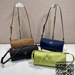 프라다 PRADA 미디엄 리나일론 및 가죽 숄더백 1NE058A 1NE058A