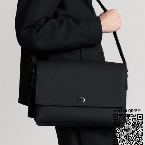 디올 CD 아이콘 가죽 메신저백