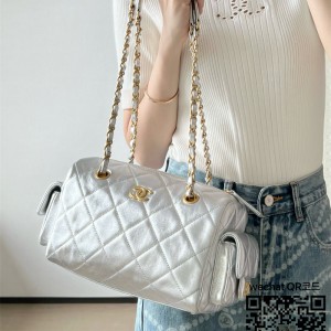 샤넬 25k 캐비어 볼링 보스턴백