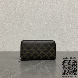 셀린느 CELINE 트리오페 캔버스 장지갑 100802