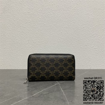 셀린느 CELINE 트리오페 캔버스 장지갑 100802