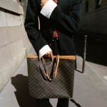 셀린느 라지 플랫 쇼퍼  트리옹프 캔버스 123842