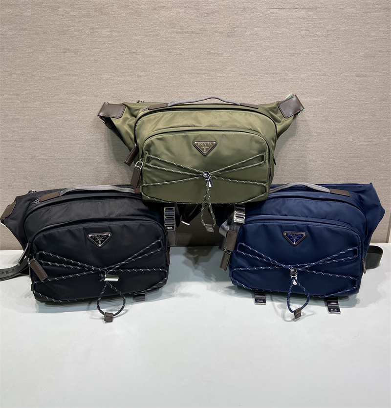 프라다 스피드록 리나일론 및 가죽 숄더백 2VH201