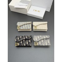 디올 오블리크 새들 플랩 카드지갑 S5611