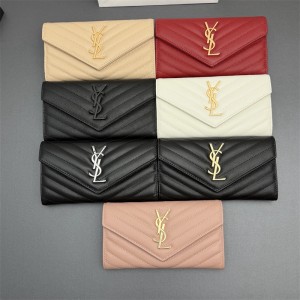 생로랑 모노그램 플랩 장지갑 금장 372264