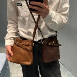 미우미우 아방뛰르 나파 가죽 버킷백