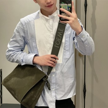 로에베 남성 가죽 플라멩코  새첼  메신저백