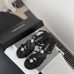 샤넬 힐 샌들 슬리퍼