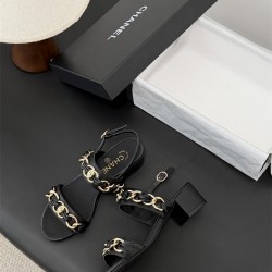 샤넬 힐 샌들 슬리퍼
