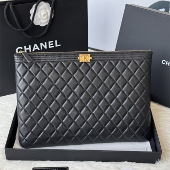 샤넬 레이보이 클래식 클러치백 라지 금장은장 35cm