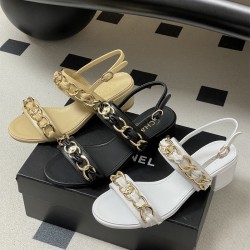 샤넬 힐 샌들 슬리퍼