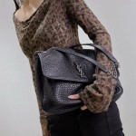 생로랑 그레인드 램스킨 라지 니키 체인 여성 숄더백 498830  32cm