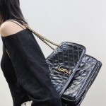 생로랑 그레인드 램스킨 라지 니키 체인 여성 숄더백 498830 32cm