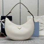 프라다 PRADA 라지 아르케 가죽 숄더백 블랙 1BC212