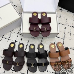 생로랑 가죽 슬리퍼 샌들 여성